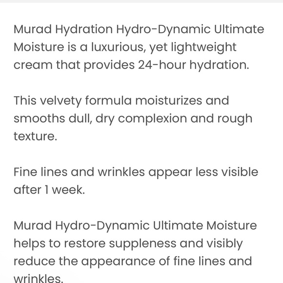 Murad Hydro-Dynamic Ultimate Moisture Cream - Picture 2 of 5